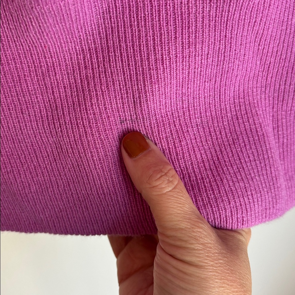 Ann Taylor Cowl neck Magenta wool angora rabbit hair cashmere Sweater small NWT - Picture 4 of 13